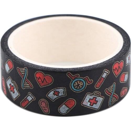 JF617 Doctor Theme Washi Tape Masking Tape Decorative Adhesive Tape Stickers Scrapbooking Diary Stationery Office Supply