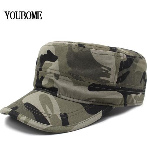 YOUBOME Men Military Hats Camouflage Cotton Dad Gorras Flat Planas Women Baseball Cap Hats For Men Snapback Military Cap 2018