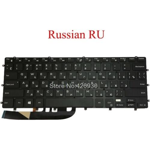 Laptop RU Keyboard For DELL For XPS 15 9550 9560 For Precision 5510 5520 0HPHGJ HPHGJ DLM14L23SUJ442 Russian with backlit new