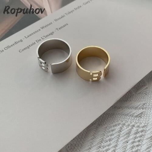 ROPUHOV 2021 Jewery Trendy Korean Opening Tide Fashion Geometric Ring Joint Ring Female Index Finger Ring