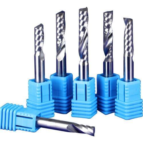 2Pcs SHANK 6mm CEL 62mm one Flute End Mill Cutter Spiral Bit Router Tool MDF carving frezer 1LX662