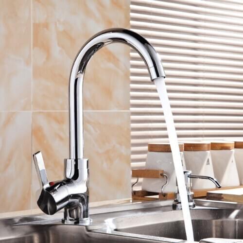 304 stainless steel Single Handle Single Hole Kitchen Faucet Mixers Sink Tap Kitchen Faucet Modern Hot and Cold Water
