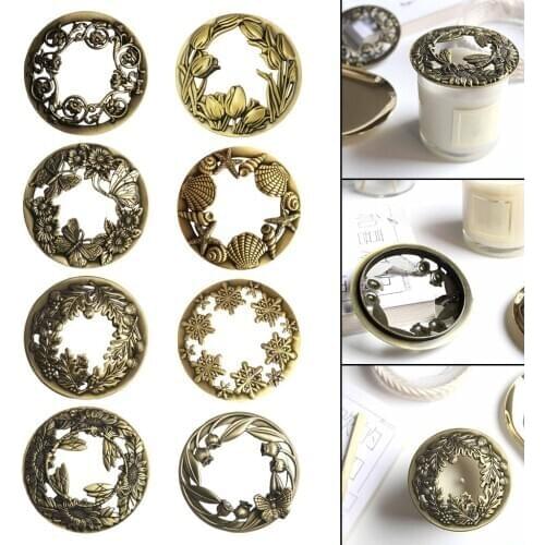 Candle Lid Cover Shades Accessories for 73-81mm Jar Candles Flower