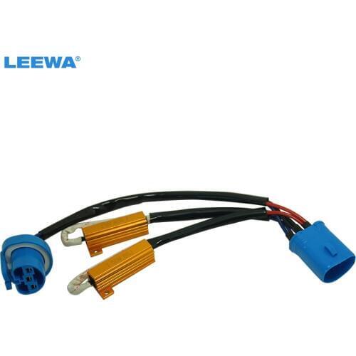 LEEWA 1pc 9007 HID Conversion Kit Error Free Load Resistors Wiring Harness Adapters LED Decoder LED Warning Canceller #CA5332
