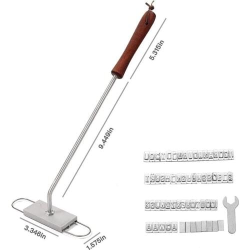BBQ Branding Iron 55Letters DIY Barbecue Letter Printed BBQ Steak Tool Meat Grill Forks Barbecue Tool Accessories Kitchen Stuff