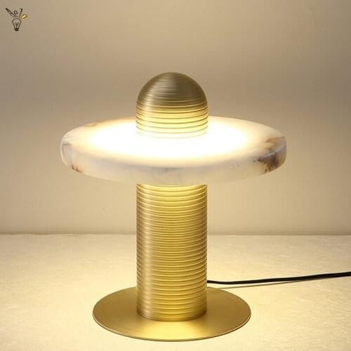 Nordic Minimalist Marble Table Lamp Personality Led Beside Lamp for Bed Room Living Room Art Desk Light Modern Lighting Fixtures