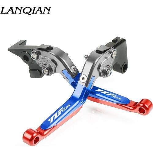 Motorcycle Accessories CNC Adjustable Brake Clutch Levers With LOGO For YAMAHA YZFR25 YZF R25 2015 2016 2017