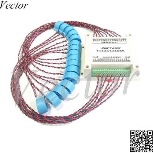 Multiplex 16 Way AC Current Frequency Measurement Acquisition Module RS485 Sensor Transmitter MODBUS-RTU