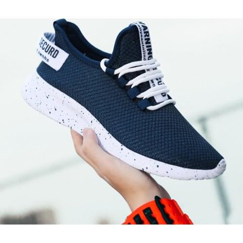 Men sneakers shoes fashion casual light summer breathable mesh fly woven large size comfortable sports 2021 new cheap shoes