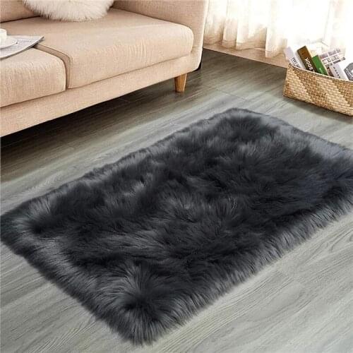 Soft Faux Sheepskin Fur Area Rugs for Bedroom Home Decor Floor Shaggy Plush Carpet Floor Sofa Couch Fluffy Carpet Chair Cushion