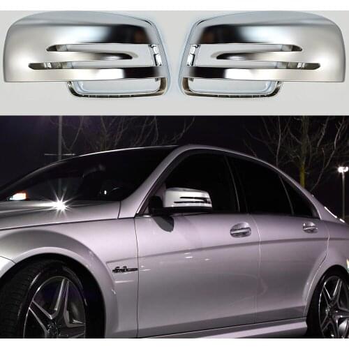 Suitable for Mercedes-Benz C-class E-class S-class W204 W212 Matte silver Carbon Fiber Mirror Rearview Mirror Housing