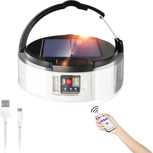Portable Solar Camping Light Bulb USB Rechargeable LED Night Market Light Hanging Waterproof Emergency Outdoor Portable Lantern