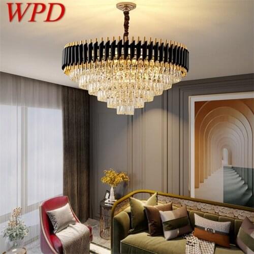 WPD Luxury Chandelier Crystal Pendant Lamp Postmodern Home LED Light Fixture for Living Dining Room