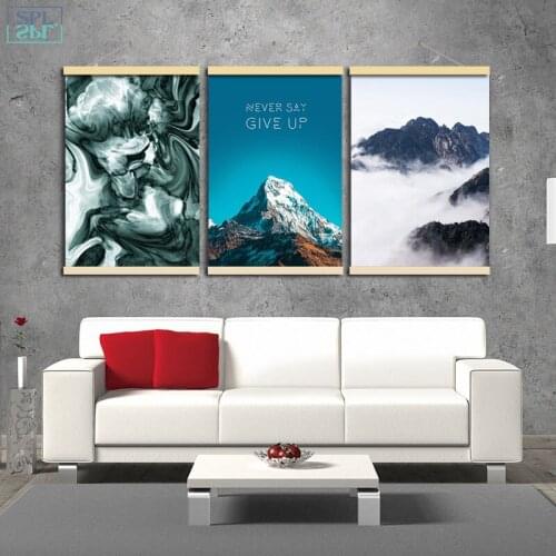 SPLSPL Motivational Quotes Never Give UP Paintings Print on Canvas Nordic Poster Decoration Pictures for Living Room No Frame