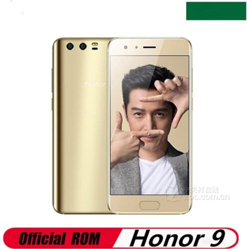 Global Rom Honor 9 4G LTE Android Phone Kirin 960 Octa Core Fingerprint Dual Sim 20.0MP 3 Cameras 5.15" Screen 6GB RAM 128GB ROM