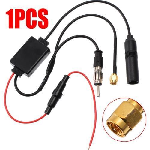 Universal Car FM/AM DAB + Antenna Aerial Splitter Adapter Cable SMB Converter Car Radio Active 88-108MHZ
