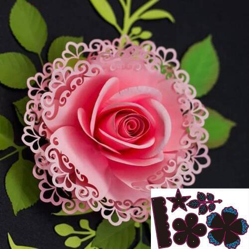 Metal cutting die cutting die cutting die rose leaf die cutting paper DIY manual card DIY flower metal die cutting tree