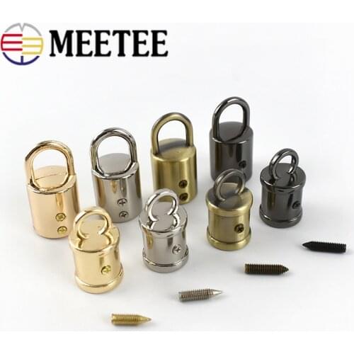 10Pcs Bag Metal Buckles Handbag Strap Tassel Fringe Cap Clasp Connector Hanger Lether Rope Cord Lock DIY Hardware Accessories