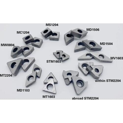10PCS Advanced Carbide CNC Tungsten Steel Tool Base MT1603 MT2204 STM1603 MW0804 MD1103 MD1504 MD1506 MS1204 MC1204 MV1603