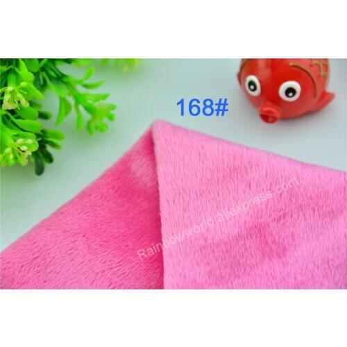 168# Rose Color Super Soft Short Hair 2-3mm Fleece Fabric Velvet Microfiber Velboa for DIY Patchwork Toy Shoes Sofa Pillow