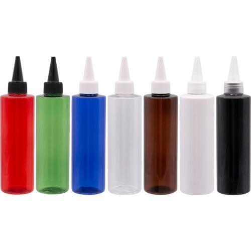 250ml X 25 Empty Colored Cosmetic Lotion Plastic Bottles With Twist Top Cap E Liquid Packaging Container Shampoo Bottles Trip