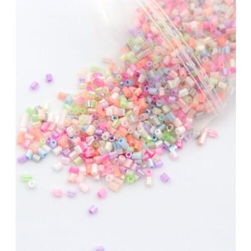 2500pc Mix Colorful Seedbeads Spacer Tube Small Glass Beads For Jewelry Making Diy Bracelet Necklace Accessories Wholesale