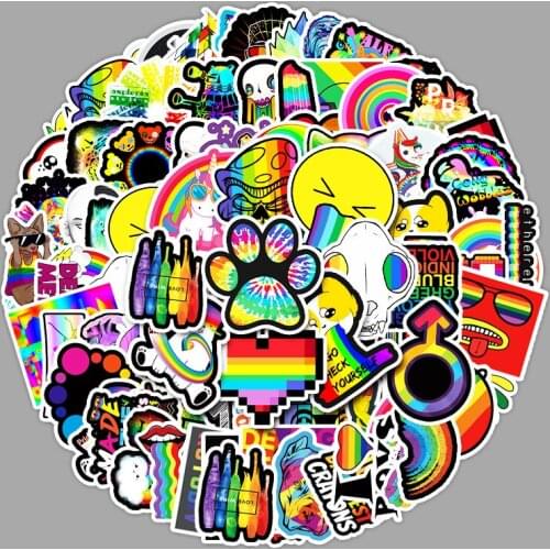 3 Sets = 303PCS Color Ins Graffiti Stickers Stationery Computer Mobile Phone Car Scooter Waterproof Stickers