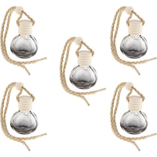 5Pcs Air Freshener Car Printed Hanging Diffuser Bottle, 10ml Perfume Fragrance Bottle Pumpkin