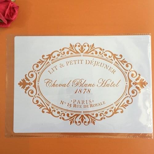 A4 size Design Stencil for Wall Painting Scrapbooking Stamp Album Decorative Embossing Craft Paper DIY Flower Label Stencils