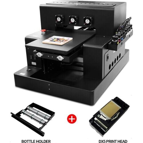 8-color Upgraded R2000 Automatic A3 Size UV Printer Flatbed With DX5 Print Head With Rotary for Bottle Phone Case Metal Leather