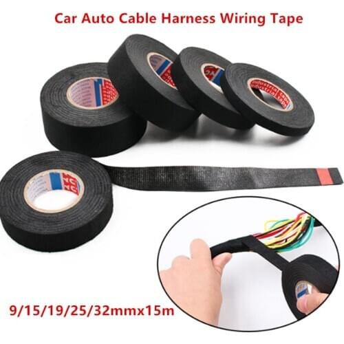Auto Car Cable Wiring Harness Tape Heat-resistant Adhesive Cloth Fabric Tape Loom Protection Retardant Tape Stickers Accessories