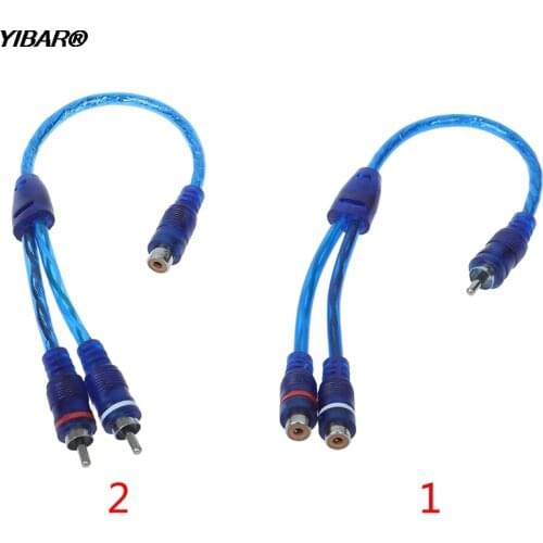 Car MP3 Audio RCA Y Splitter Cable Adapter Cord Converter for Car AUX Amplifier