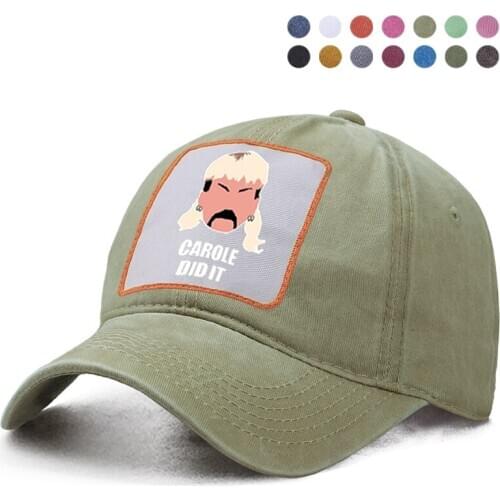 Tiger King Joe Exotic Carole Did It Baseball Cap Woman Berets Boinas Ponytail Caps Dad Trucker Hat Casquette Bonne Gorras Hats