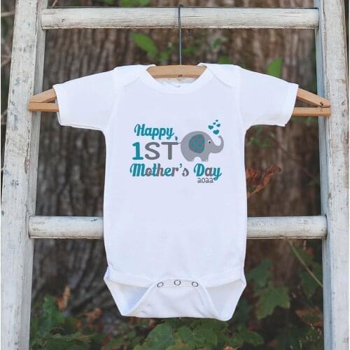 Happy first mothers day fathers day Baby Bodysuit Graphic Baby OnePiece Baby fathers day Birthday gift
