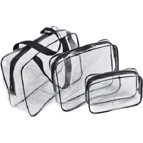 Home Travel Transparent Makeup Bag Toiletries Bath Supplies Storage Waterproof Cosmetic Wash Beauty Kit