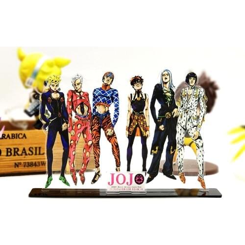 Love Thank You JOJO JoJos Bizarre Adventure Golden Wind group family acrylic stand figure model plate holder cake topper anime