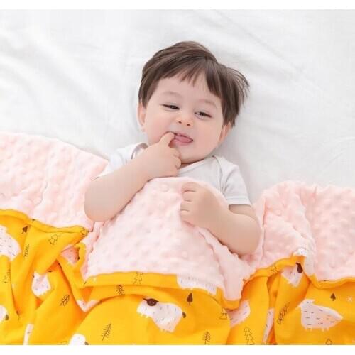 70X110CM Baby Cotton Thin Super Soft Blanket Newborn Toddler minky Baby Blanket Stripped Swaddle Wrap Bedding Covers Bubbles