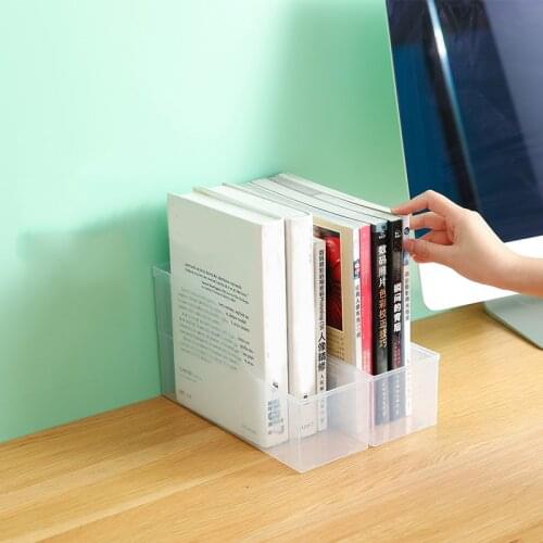 Tansparent frosted simple desktop file bar office data storage box frame Japanese storage box file shelf book shelf book stand