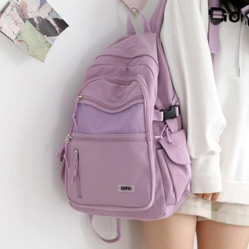 Fashion Large Capacity Men Women Backpack College Student Shoulder School Bags Solid Color Travel Backpacks Laptop Computer New