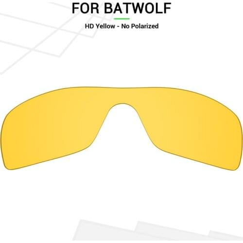 Mryok Anti-Scratch Replacement Lenses for-Oakley Batwolf Sunglasses HD Yellow
