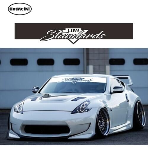HotMeiNi 145cm x 25cm Low Standards Banner Windshield Sticker Decal rauh welt style 2018 Big car sticker JDM 8 Colors