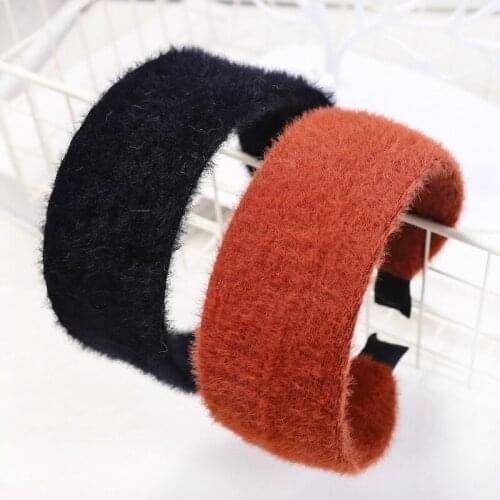 Fashion Faux Mink Fur Hair Bands For Women Simple Hoop For Hair Accessories Girls Turband Headband Hairband haar accessoires
