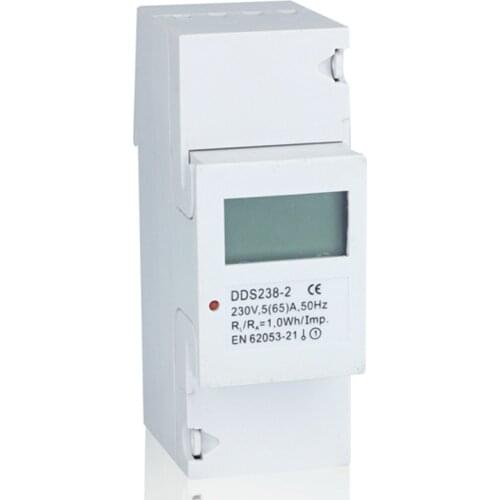 DDS238-2 5(65)A 230V 50HZ Single phase Din rail KWH Watt hour din-rail energy meter LCD