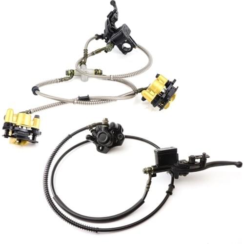 Front disc brake master cylinder hydraulic caliper assembly is suitable for 50cc 70cc 90cc 110cc 125cc ATV Quad