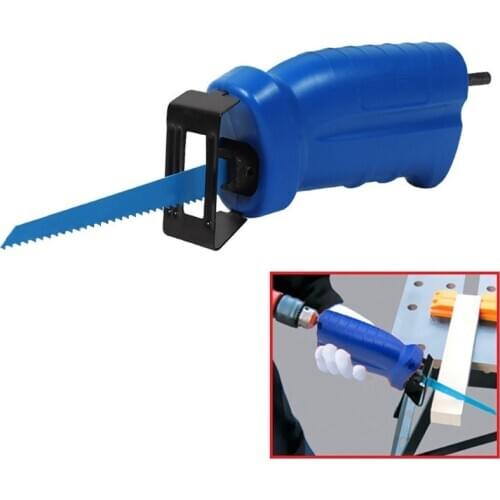 Reciprocating Saw Convert Adapter Electric Drill Attachment Metal Cutting Wood Tool With 3 Blades For Cordless Power Drill