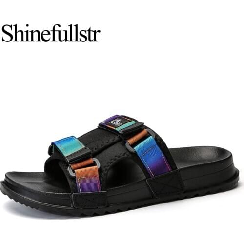 Big Size Slippers Men Slides Summer For 2020 Outdoor Slipers Fashion Flat Pantoufle Homme Lightweight Soft 48 49