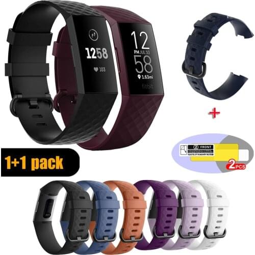 Replacement Band For Fitbit Charge 3 Strap Silicone Wristband For Fitbit Charge 4 Band Wrist Strap For Fitbit Charge 3 Band