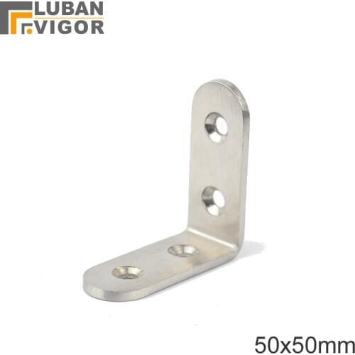 Stainless steel 50*50*20mm L-shaped,corner bracket,Angle iron Tables and chairs fixed fittings Connectors ,Furniture Hardware