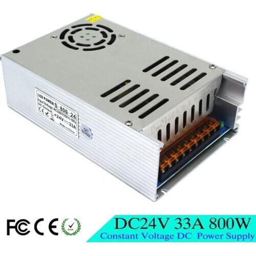 Universal dc24V 33A 800W Switching Switch Power Supply Driver Transformers AC 110 220V Input to DC12V USP for LED Strip lighting