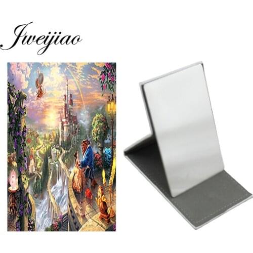 Youhaken New Mirror Fashion Taste Makeup Mirrors Trend Stainless Steel Leather Travel Makeup Portable Mirror For Friend